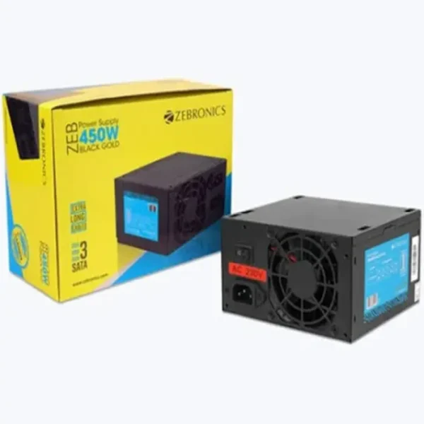 Zebronics 450W Black Gold Power Supply